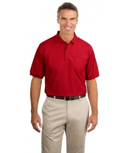 Port Authority - Silk Touch Polo with Pocket. K500P
